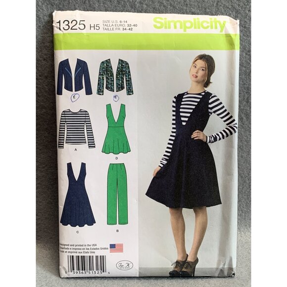 Simplicity Misses Dress Coat Shirt Jumper Pant Sewing Pattern sz 6-14 1325 - unc - Picture 4 of 4